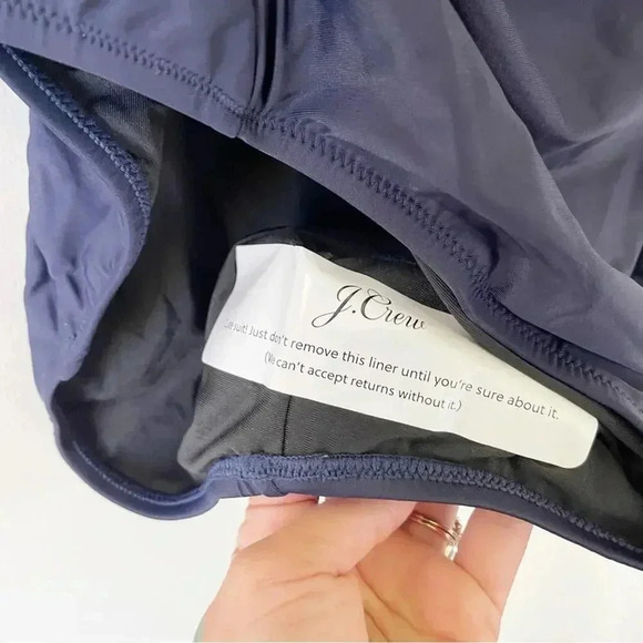 J Crew Plus Size Ruched squareneck one piece Swimsuit in Navy Blue Size 24 NWT - Picture 6 of 7